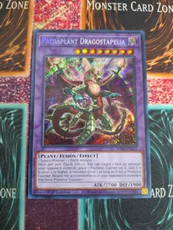 Yu-Gi-Oh! Predaplant Dragostapelia RA01-EN027 Secret Rare 1st Edition Near Mint - Image 1