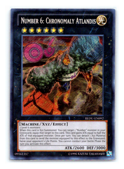 Number 6: Chronomaly Atlandis | REDU-EN092 | Secret Rare - Yugioh - Image 1