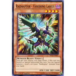 Yugioh! MP Raidraptor - Vanishing Lanius - SECE-EN011 - Common - 1st Edition Mod - Image 1