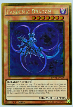 Yugioh Pandemic Dragon MVP1-ENG06 Gold Rare 1st Edition - Image 1
