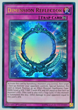 Yugioh Dimension Reflector MVP1-EN021 Ultra Rare 1st Edition - Image 1
