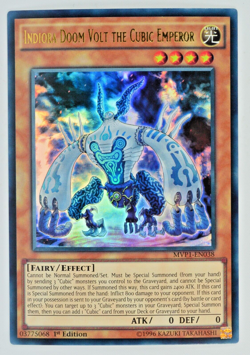 Yugioh Indiora Doom Volt the Cubic Emperor MVP1-EN038 Ultra Rare 1st Edition - Image 1