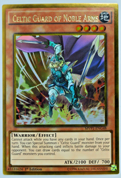 Yugioh Celtic Guard of Noble Arms MVP1-ENG48 Gold Rare 1st Edition - Image 1