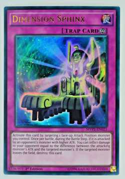 Yugioh Dimension Sphinx MVP1-EN023 Ultra Rare 1st Edition - Image 1