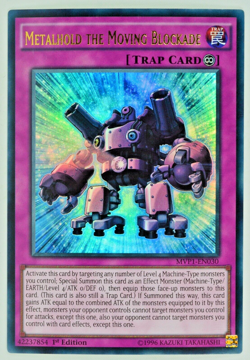 Yugioh Metalhold the Moving Blockade MVP1-EN030 Ultra Rare 1st Edition - Image 1