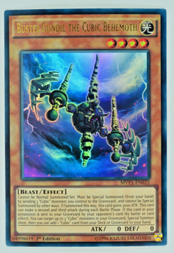 Yugioh Buster Gundil the Cubic Behemoth MVP1-EN035 Ultra Rare 1st Edition - Image 1