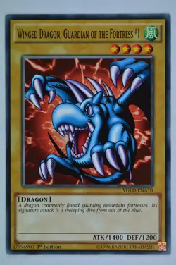 Yugioh Winged Dragon, Guardian of the Fortress #1 YGLD-ENA10 Common 1st Edition - Image 1