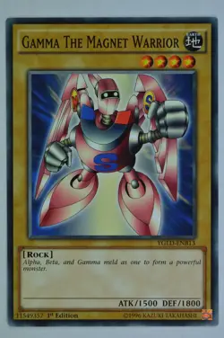 Yugioh Gamma The Magnet Warrior YGLD-ENB13 Common 1st Edition - Image 1