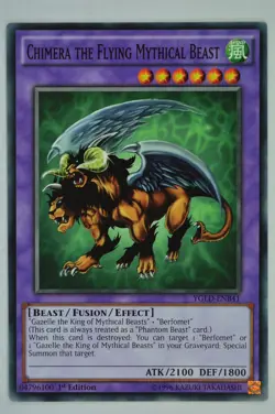 Yugioh Chimera the Flying Mythical Beast YGLD-ENB41 Common 1st Edition - Image 1