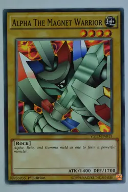 Yugioh Alpha The Magnet Warrior YGLD-ENB11 Common 1st Edition - Image 1