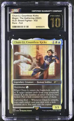 CHUN-LI COUNTLESS KICKS Secret Lair Foil Street Fighter CGC 10 Pristine MTG - Image 1