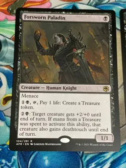 C610 MAGIC THE GATHERING FORSWORN PALADIN 2X #104 FORGOTTEN REALMS NM MTG - Image 2