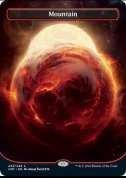 Mountain (243) Non Foil Full Art Unfinity Mtg Planetary Land - Image 1