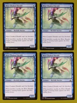 Mist-Cloaked Herald x4 Rivals of Ixalan 4x Playset Magic the Gathering MTG - Image 1