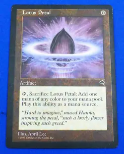 Lotus Petal Tempest MTG LP/MP Light/Moderate Play Vintage - Image 1