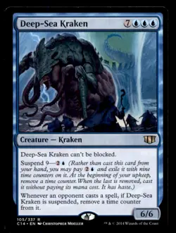 MTG Deep-Sea Kraken LP Light Play Commander 2014 [814] - Image 1