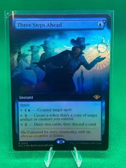 MTG Outlaws of Thunder Junction Three Steps Ahead Extended Art #0323 Foil - Image 1