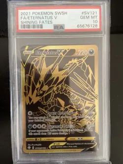PSA 10 2021 Pokemon SWSH Shining Fates #SV121 FA Eternatus V GEM MINT S - Image 1