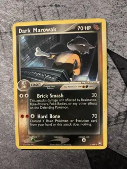 Dark Marowak 7/109 EX Team Rocket Returns Rare HP Pokemon 2004 - Image 1