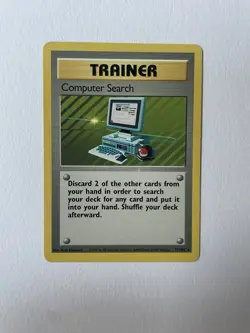 Pokemon TCG Computer Search 71/102 Trainer Base Set Rare - Image 1