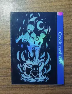 Umbreon Pokemon Credit Card Skin / Decal Holo Shiny - Image 1