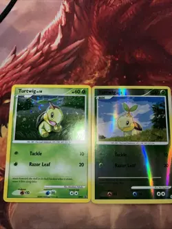 2007 Diamond and Pearl Turtwig DP01 Pokemon Promo Holo - LP + D & P 103/130 - Image 1