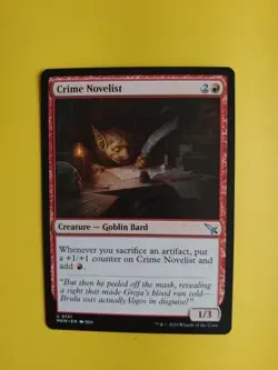 Crime Novelist Goblin Bard MKM Magic the Gathering Card. - Image 1