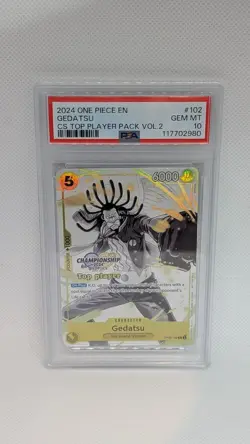 PSA 10 2024 Top Player Pack Vol.2 Gedatsu One Piece Card Game Alt Art - Image 1
