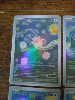 Starry Night 9 Card Full Set Pokemon x Van Gogh Holographic Custom ACG DIY Cards - Image 3