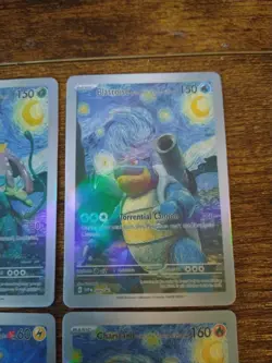 Starry Night 9 Card Full Set Pokemon x Van Gogh Holographic Custom ACG DIY Cards - Image 5