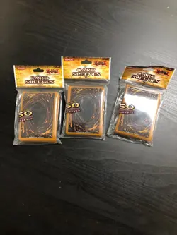 3x Official Konami Yu-Gi-Oh! Deck Protector Sleeves -CARD BACK (50) - Image 1