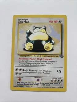 Snorlax 27/64 rare Pokemon card Excellent condition Jungle Set - Image 1