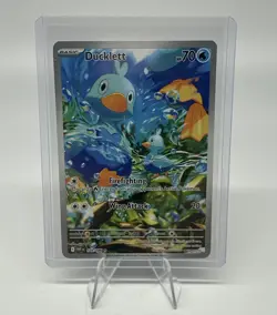 Pokemon TCG Ducklett 109/086 2025 White Flare Illustration Rare Card - NM - Image 1