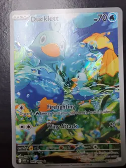 Pokemon TCG Ducklett 109/086 2025 White Flare Illustration Rare Card - NM - Image 5