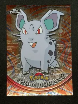 🔥Topps Chrome Pokemon Cards - Series 1 - Nidoran #29 - Image 1