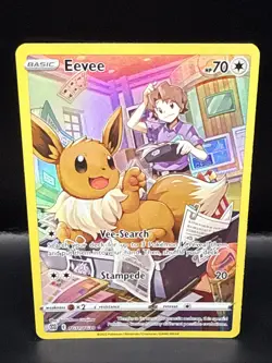 Pokemon TCG Eevee Full Art Holo TG11/TG30 Swsh09 Brilliant Stars Trainer Gallery - Image 1