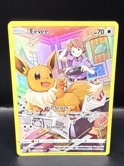 Pokemon TCG Eevee Full Art Holo TG11/TG30 Swsh09 Brilliant Stars Trainer Gallery - Image 2