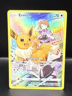 Pokemon TCG Eevee Full Art Holo TG11/TG30 Swsh09 Brilliant Stars Trainer Gallery - Image 2