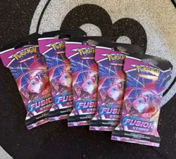 Pokemon TCG: Sword & Shield-Fusion Strike Sleeved Booster Pack Lot Of 5 - Image 1