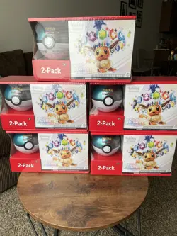 Sam’s Club Pokemon Prismatic ETB And Pokeball Bundle - Lot Of 5 - Sealed - Image 1