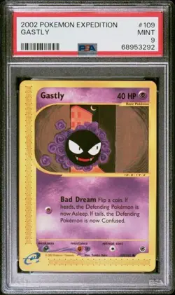 PSA 9 Mint Gastly 2002 Pokemon Expedition #109 - Image 1
