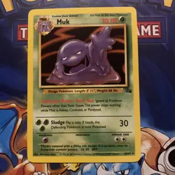 Muk 28/62 Non Holo Fossil Set Rare Pokemon WOTC - Image 1