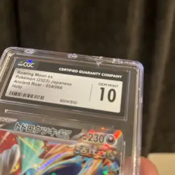 CGC 10 Roaring Moon ex 054/066 RR Ancient Roar sv4K Pokemon Card (slab damage) - Image 3
