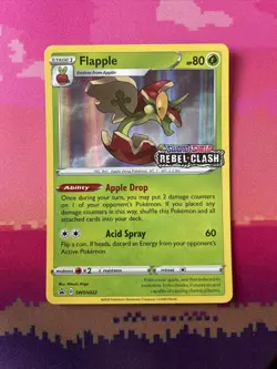 Pokemon Card Flapple SWSH022 STAMPED Rebel Clash Black Star Promo Near Mint - Image 1