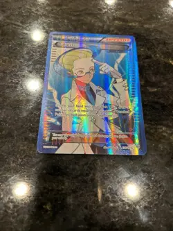Pokemon English TCG Card Plasma Storm Colress 135/135 Full Art Holo Rare - Image 2