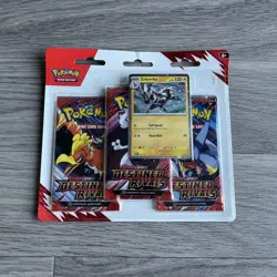 Pokemon TCG - Destined Rivals - Triple Blister Booster Pack - Zebstrika Sealed - Image 1