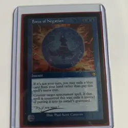MTG English Force of Negation (Foil Etched) NM Foil Double Masters 2022 - Image 1