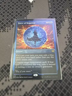 MTG English Force of Negation (Foil Etched) NM Foil Double Masters 2022 - Image 1