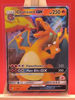 Charizard GX 9/68 Hidden Fates Stamp Ultra Rare Holo Pokemon Card * New * - Image 1