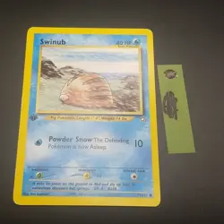 Swinub 79/111 - 1ST EDITION - Neo Genesis - VINTAGE WOTC Pokemon CARD - LP/MP - Image 1